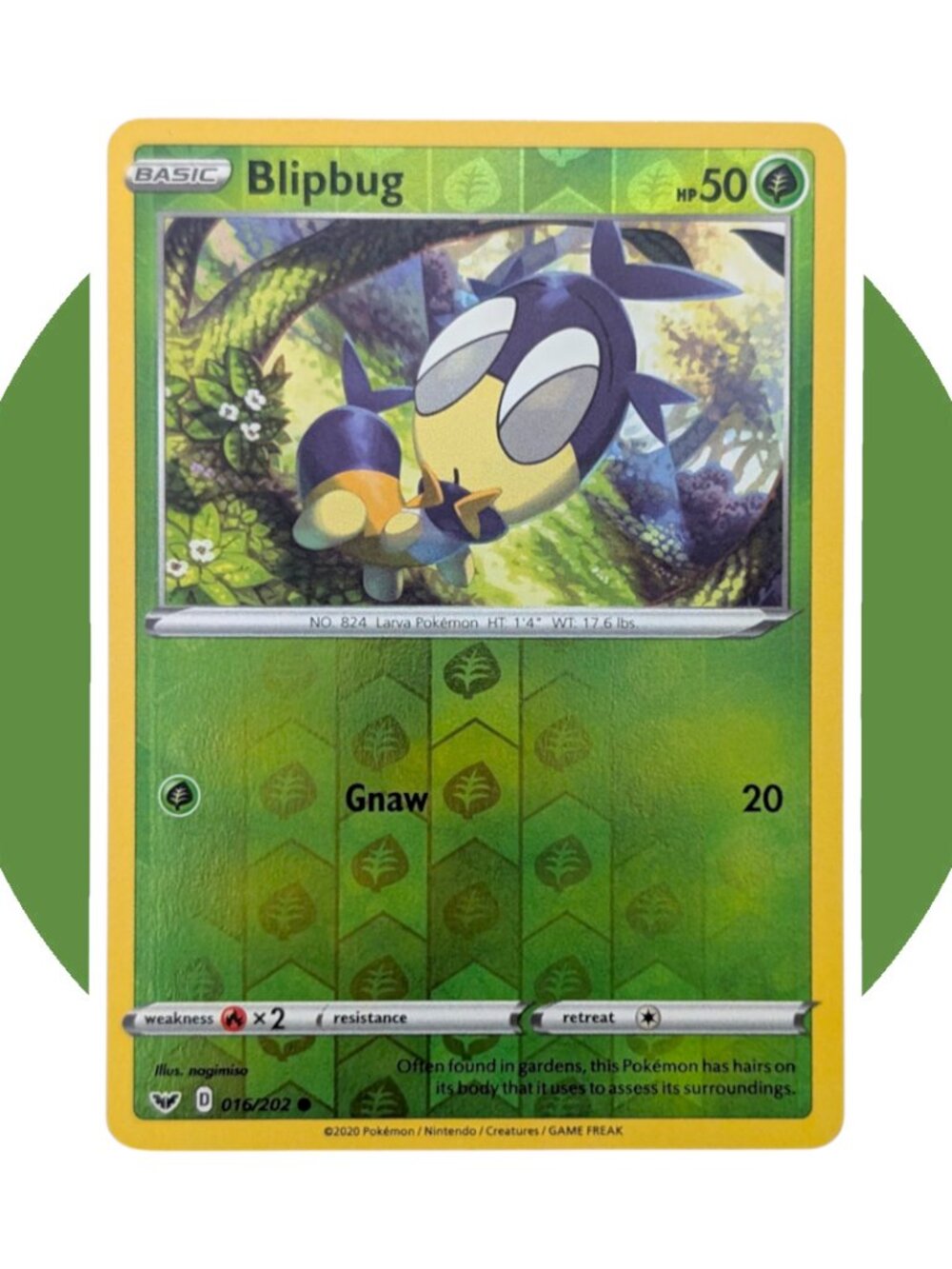 Sword & Shield Pokemon Card (P02): Blipbug 017/202, Reverse Holo